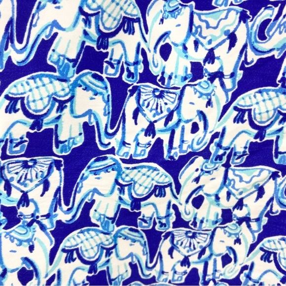 Lilly Pulitzer Womens Celyn Romper Size 2 Sleeveless Bomber Blue Get Trunky NWT - Picture 6 of 9